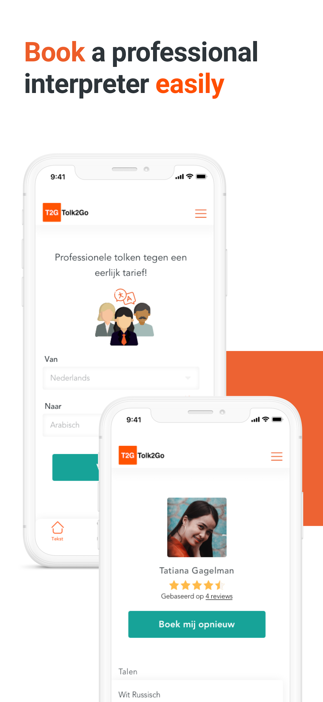 Find and book interpreters with the Tolk2Go app